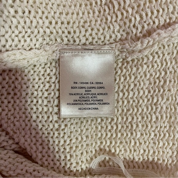 PEPIN Top Women's‎ Size Large Beige Crochet Fringe Knit Tank Top Anthropologie - Picture 8 of 8